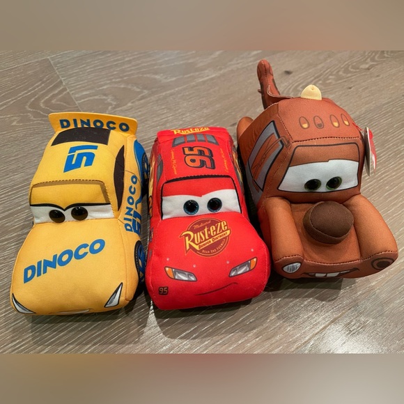 EUC TY Cars plush trio set includes Hero Lightning McQueen, Cruz and Mater - Picture 4 of 4